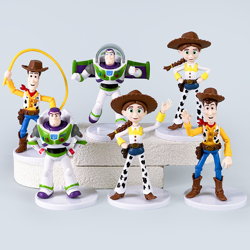 Toy Story Character Statue Figure Set 6 Piece Collection Toy Bundle Detailed Fans Kids and Collectors