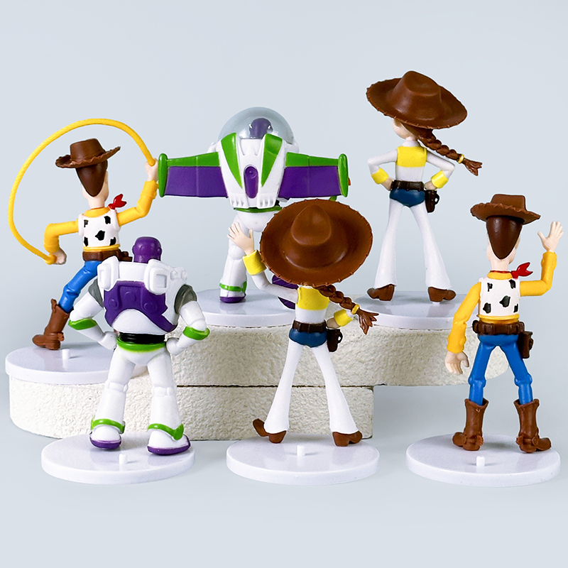 Toy Story Character Statue Figure Set 6 Piece Collection Toy Bundle Detailed Fans Kids and Collectors