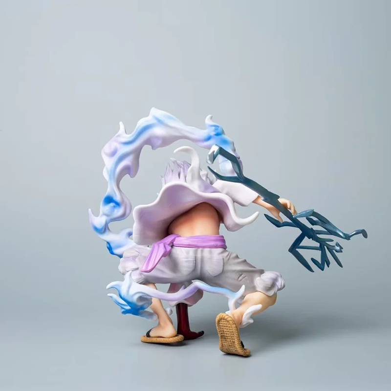 Monkey D Luffy Gear 5 Nika Statue Figure Lightning Crouching One Piece Anime Premium Collection Model Toy Fans