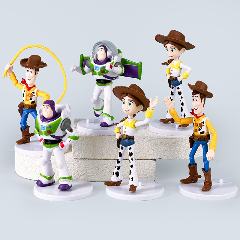 Toy Story Character Statue Figure Set 6 Piece Collection Toy Bundle Detailed Fans Kids and Collectors