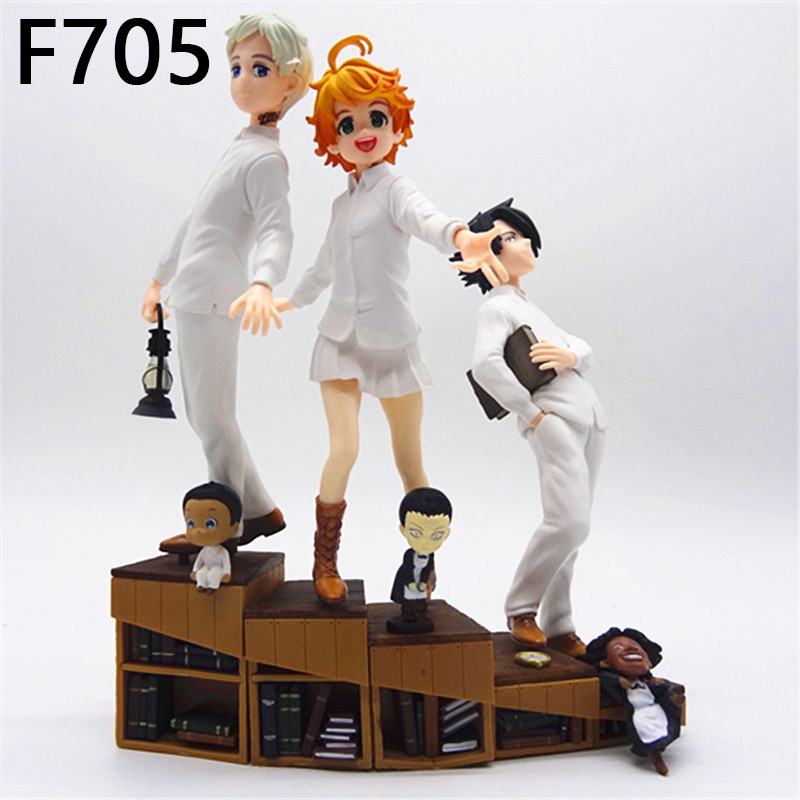 The Promised Neverland Emma Norman Ray Statue Figure Standing Pose Anime Collection Premium Model Toy Fans
