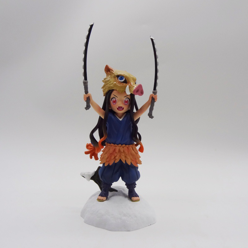Demon Slayer Nezuko Kamado Cosplay Inosuke Statue Figure Anime Collection Detailed Model Toy Fans and Collectors