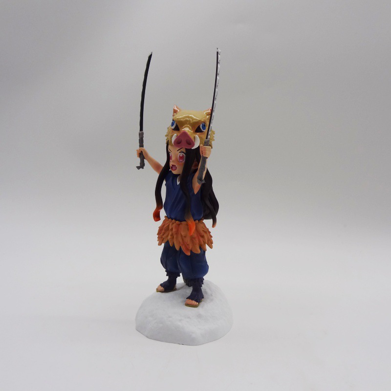 Demon Slayer Nezuko Kamado Cosplay Inosuke Statue Figure Anime Collection Detailed Model Toy Fans and Collectors