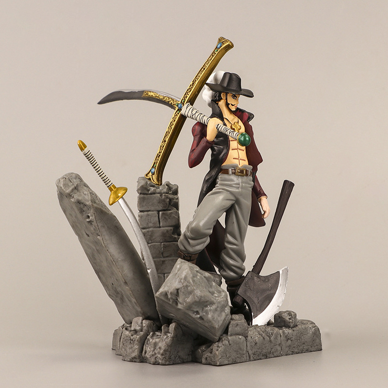 Dracule Mihawk One Piece Statue Figure Premium Anime Collection Detailed Swordsman Model Toy Fans Collectors
