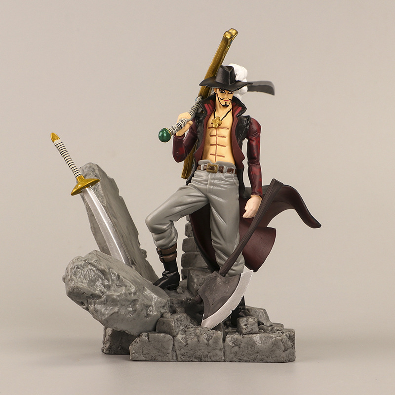 Dracule Mihawk One Piece Statue Figure Premium Anime Collection Detailed Swordsman Model Toy Fans Collectors