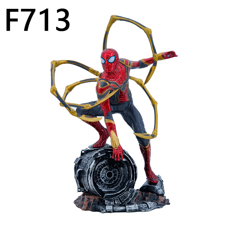 Spider Man Statue Figure Crouching Pose Detailed Superhero Collection Model Toy Marvel Fans and Collectors