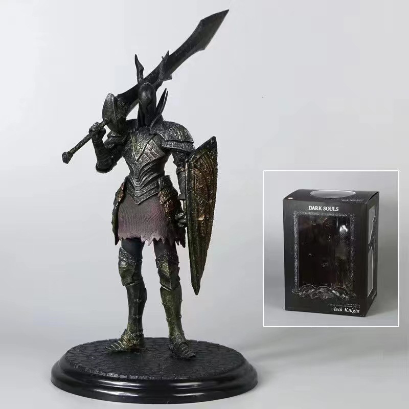 Dark Souls Black Knight Statue Figure Premium Fantasy Warrior Collection Detailed Armor Model Toy Game Fans ﻿