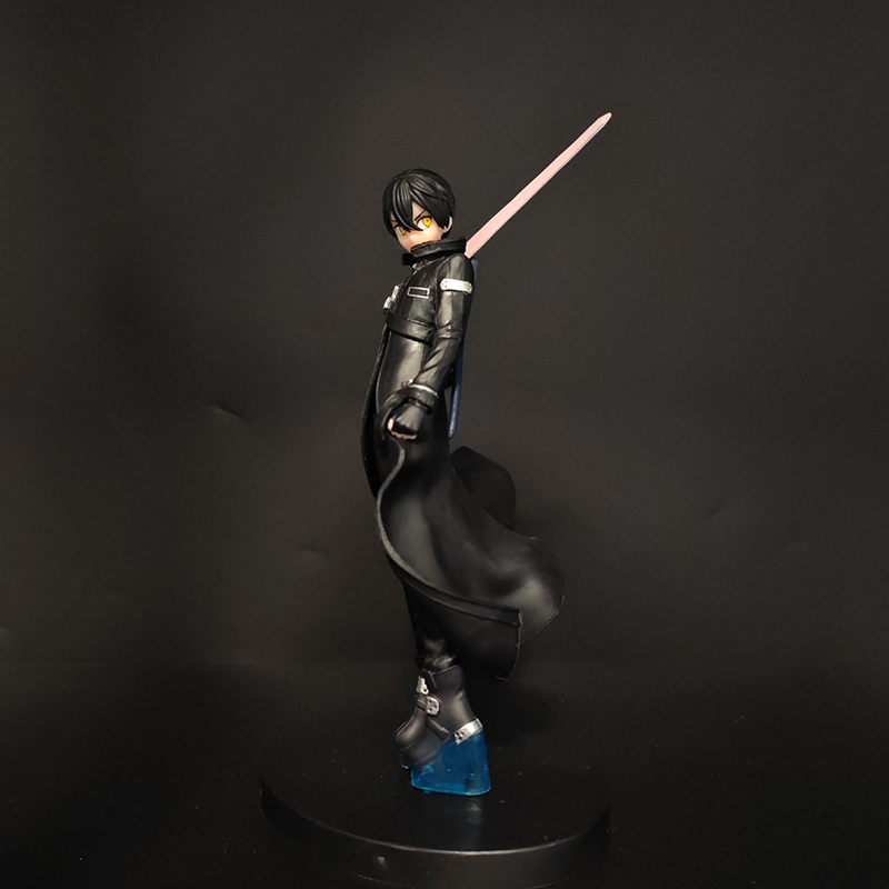 Sword Art Online Kirito Statue Figure Standing Pose Premium Collection Anime Model Toy Fans Desk Decoration