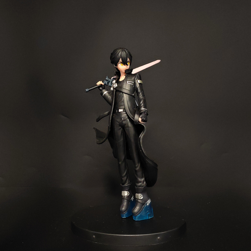 Sword Art Online Kirito Statue Figure Standing Pose Premium Collection Anime Model Toy Fans Desk Decoration