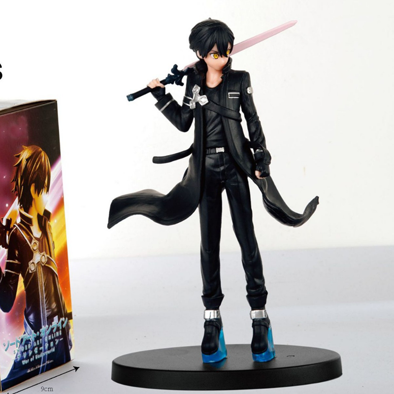 Sword Art Online Kirito Statue Figure Standing Pose Premium Collection Anime Model Toy Fans Desk Decoration