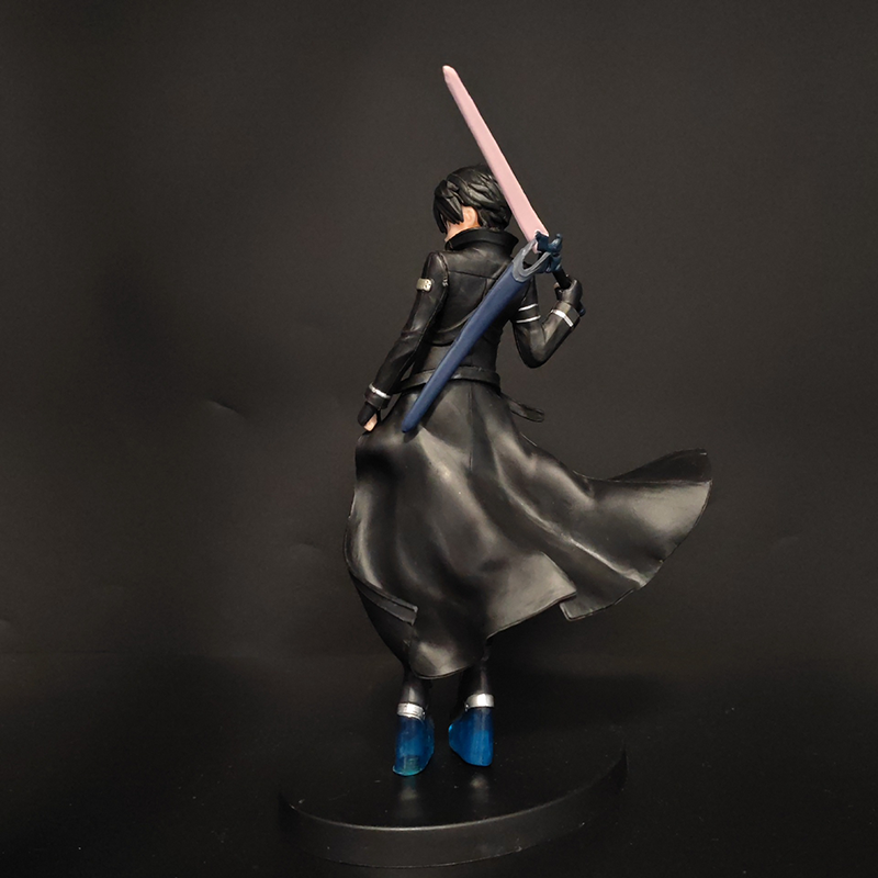 Sword Art Online Kirito Statue Figure Standing Pose Premium Collection Anime Model Toy Fans Desk Decoration