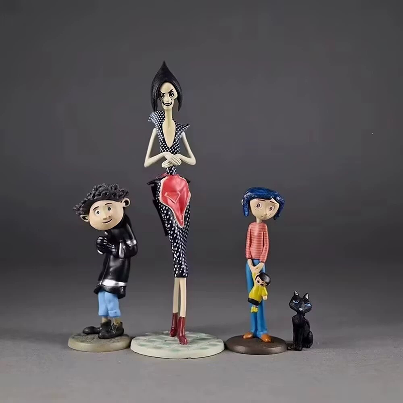 Coraline Best Of Statue Figure 4PCS Set Premium Collection Movie Inspired Toy Fans and Collectors