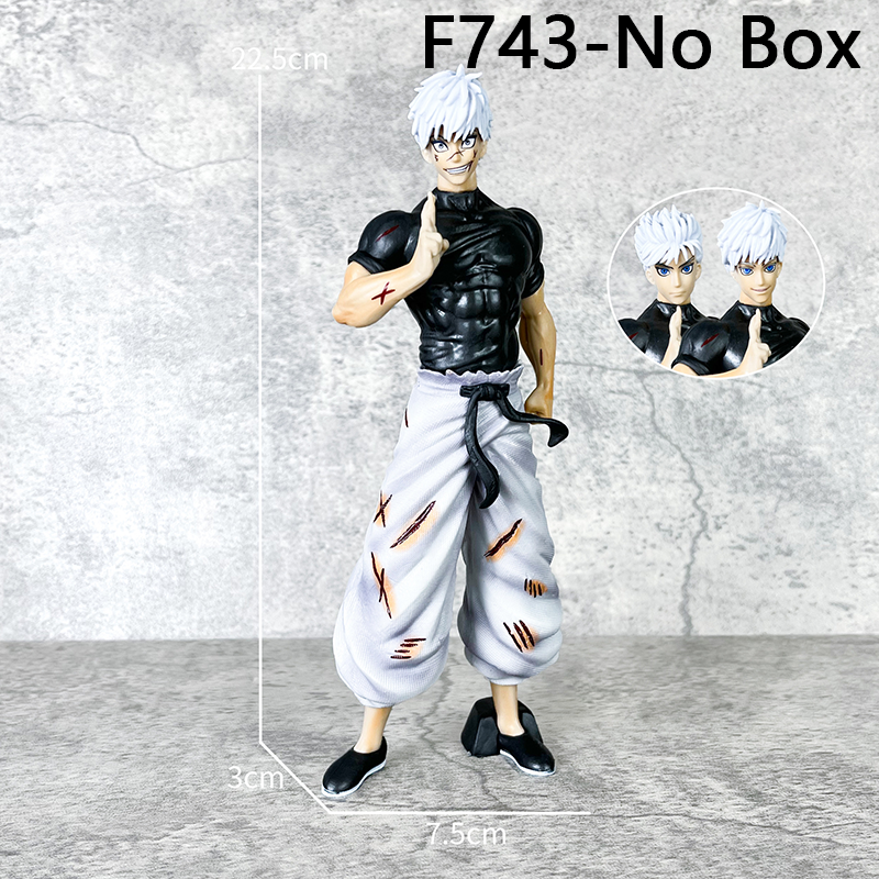 Satoru Gojo Jujutsu Kaisen Statue Figure Interchangeable Faces Premium Anime Collection Model Toy Fans and Collectors