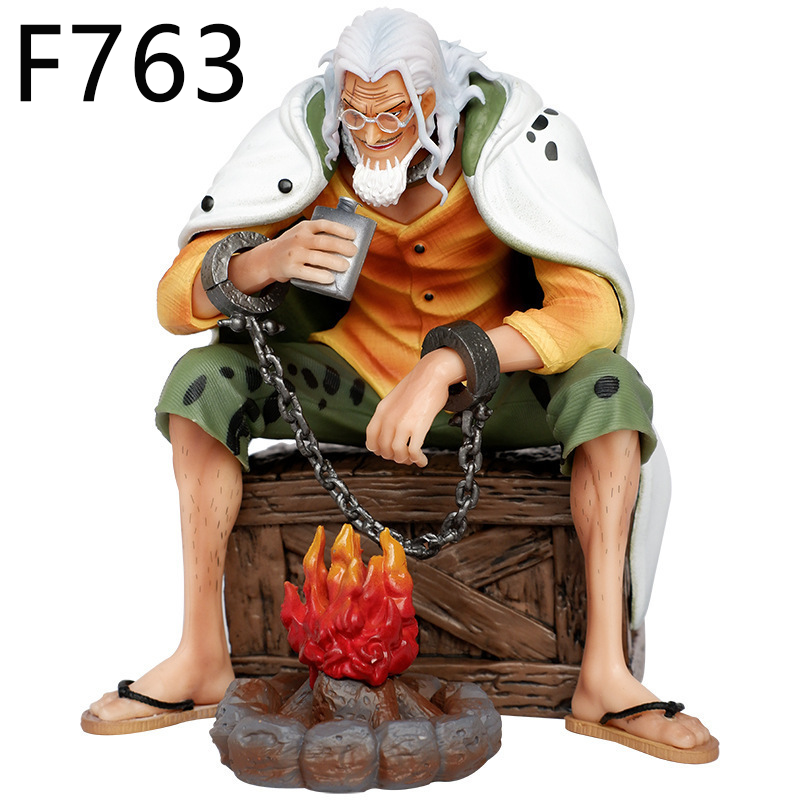 One Piece Silvers Rayleigh Statue Figure LED Collection Seated Model Anime Premium Collector Toy Fans