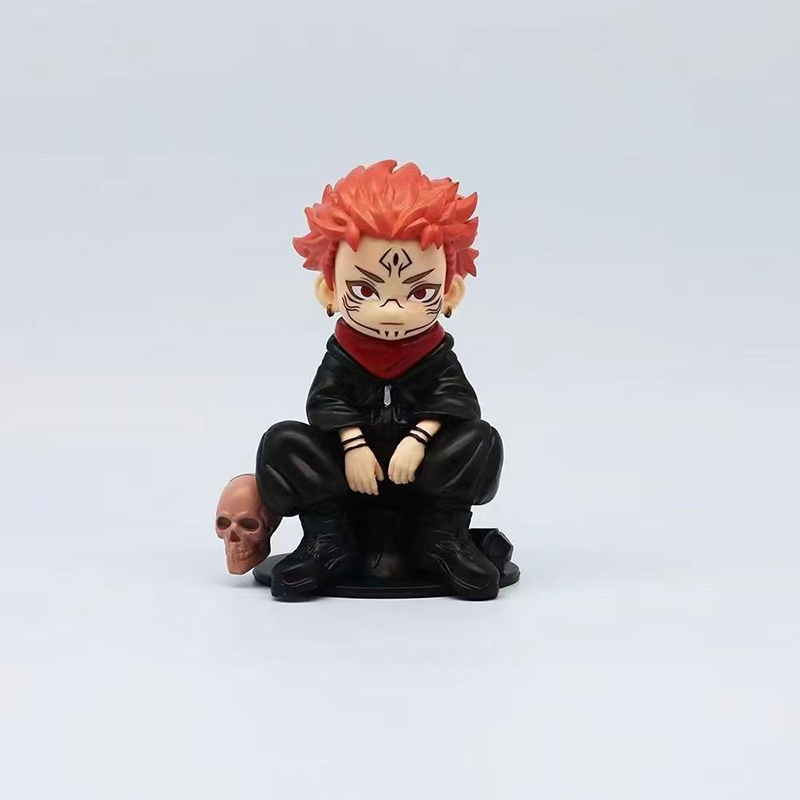 Jujutsu Kaisen Ryomen Sukuna and Satoru Gojo Chibi Statue Figure Set Q Version Anime Collection Toy Cute Fans Collectors