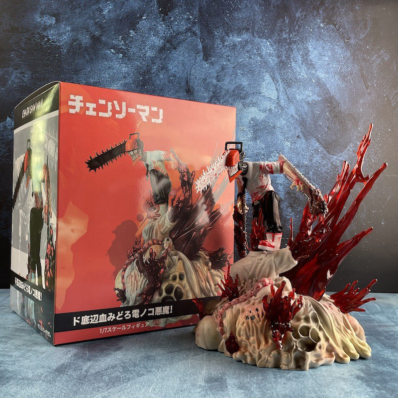 Chainsaw Man Statue Figure Premium Anime Collection Detailed Model Toy Fans Home Office Shelf Decoration