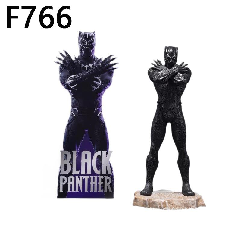 Iron Man and Black Panther Statue Figure Premium Collection Model Marvel Superhero Fans and Collectors