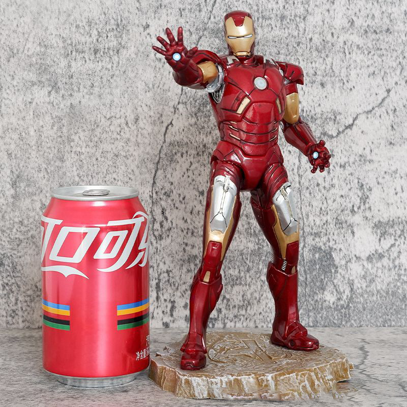 Iron Man and Black Panther Statue Figure Premium Collection Model Marvel Superhero Fans and Collectors
