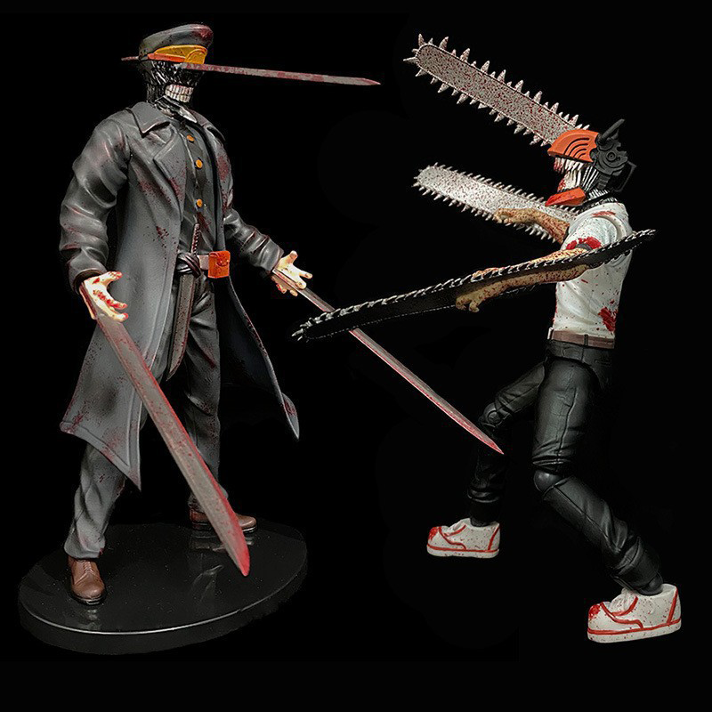 Chainsaw Man Sword Devil and Chainsaw Man Statue Figure Premium Anime Collection Model Toy Detailed Fans