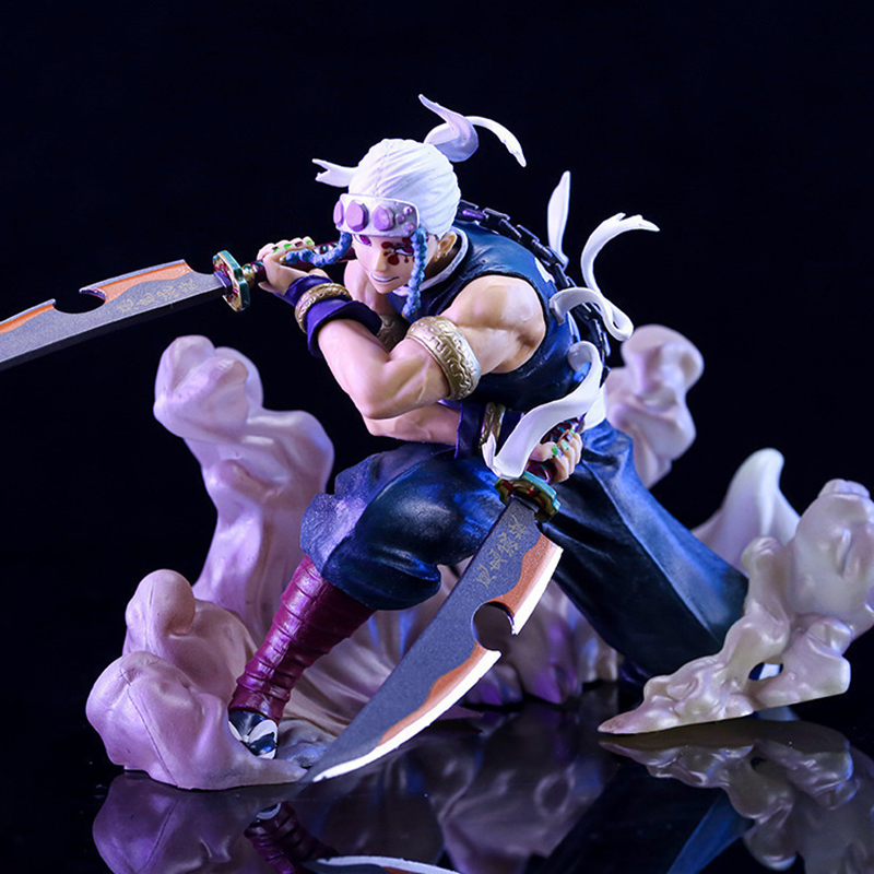 Tengen Uzui Demon Slayer Statue Figure Premium Hashira Sound Pillar Collection Anime  Model Toy Fans