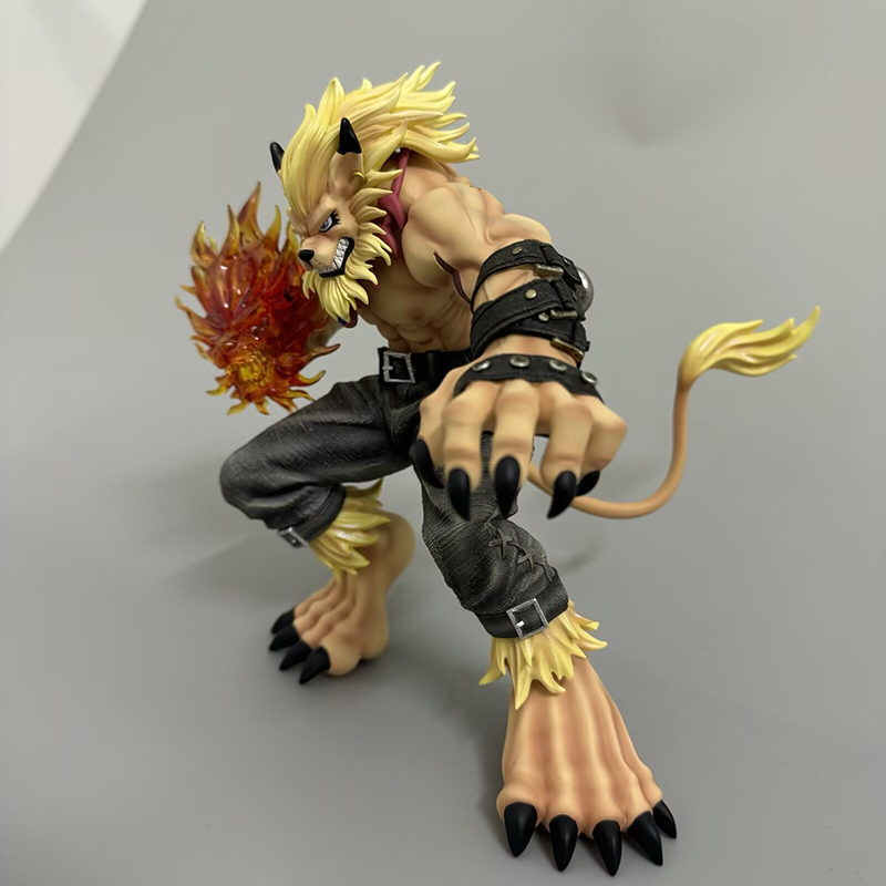 Leomon Digimon Statue Figure Premium Collection Toy Detailed Lion Beast Warrior Model Anime Fans Collectors