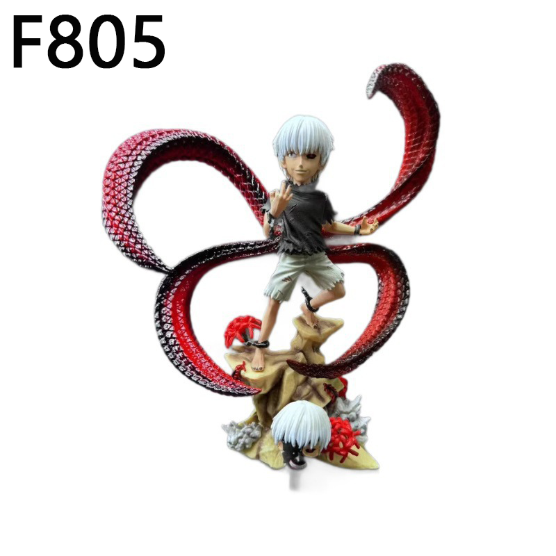 Ken Kaneki Tokyo Ghoul Chibi Statue Figure Q Version Collection Anime Figurine Cute Toy Fans and Collectors