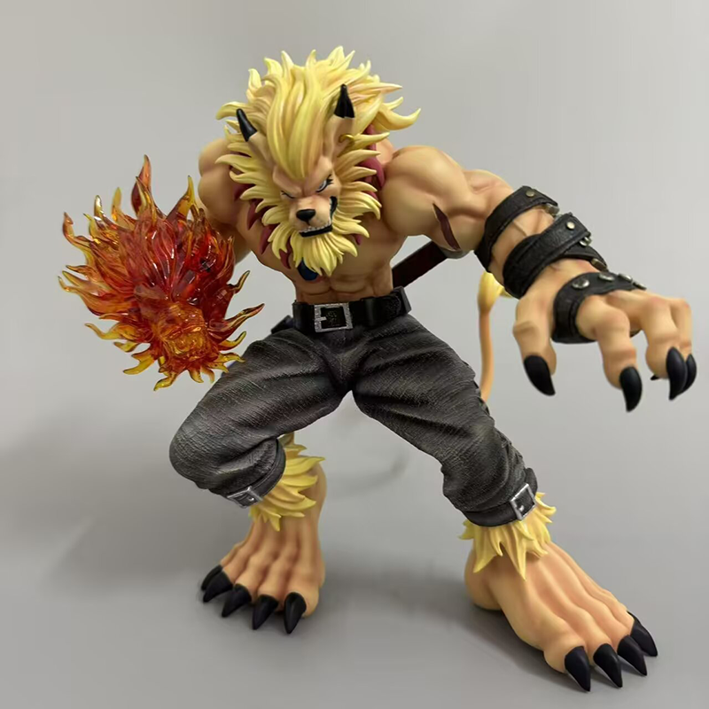 Leomon Digimon Statue Figure Premium Collection Toy Detailed Lion Beast Warrior Model Anime Fans Collectors