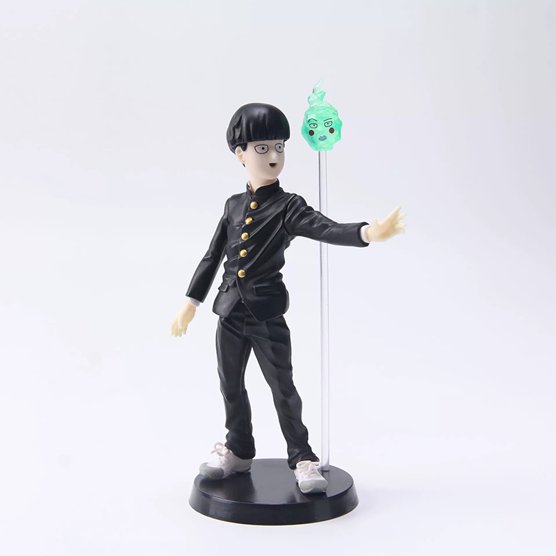 Mob Psycho 100 Shigeo Kageyama Statue Figure Interchangeable Face Collection Anime Model Toy Fans