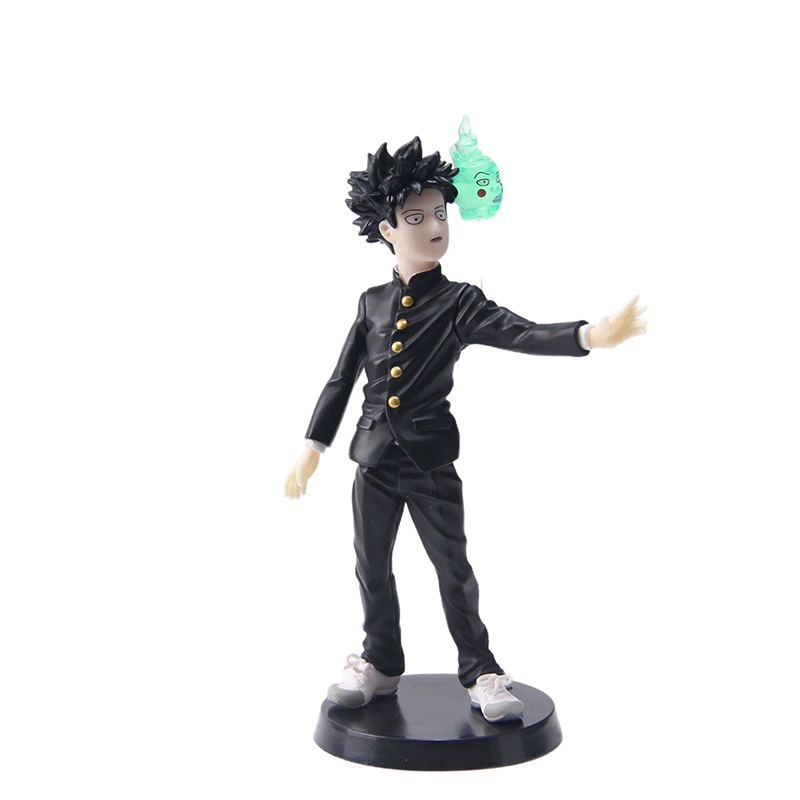 Mob Psycho 100 Shigeo Kageyama Statue Figure Interchangeable Face Collection Anime Model Toy Fans
