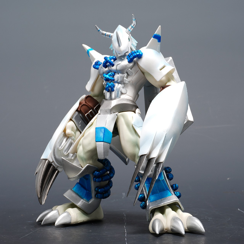 Digimon White WarGreymon Statue Figure Premium Collection Model Toy Detailed Anime Digimon Fans Collectors