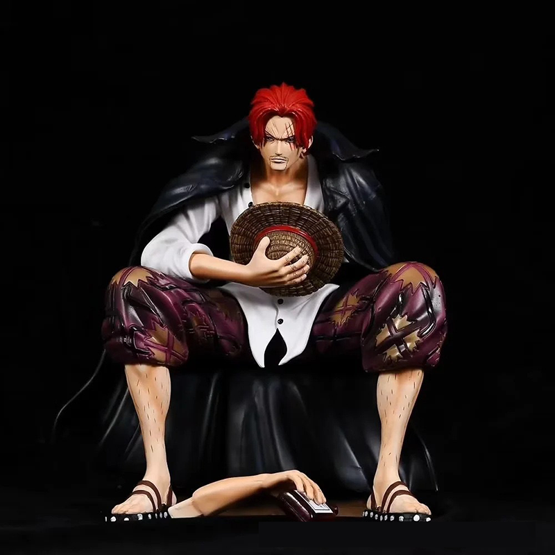 Shanks Red Hair One Piece Statue Figure Premium Collection Anime Model Toy Detailed Sculpture Fans Collectors
