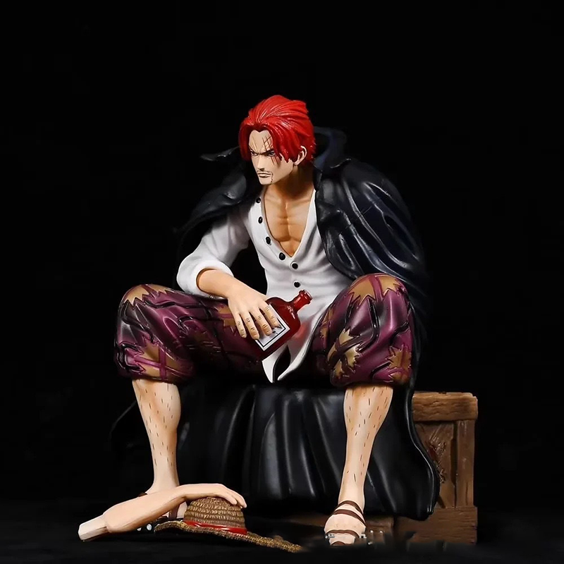Shanks Red Hair One Piece Statue Figure Premium Collection Anime Model Toy Detailed Sculpture Fans Collectors
