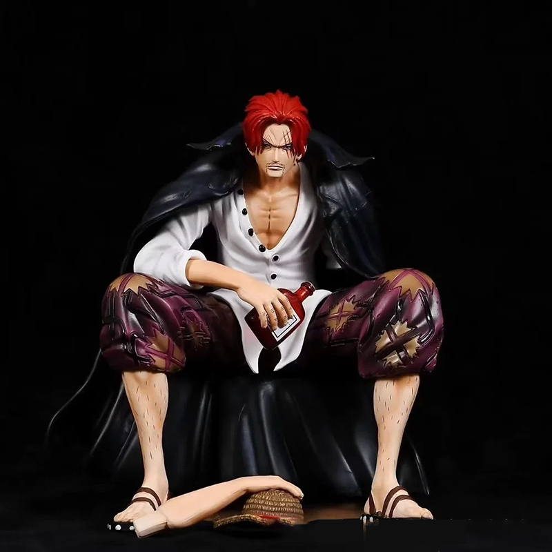 Shanks Red Hair One Piece Statue Figure Premium Collection Anime Model Toy Detailed Sculpture Fans Collectors