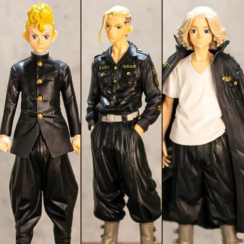 Tokyo Revengers Hanagaki Takemichi Ryuguji Ken Sano Manjiro Statue Figure Anime Collection Model Toy Fans