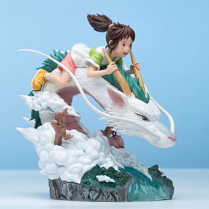 Spirited Away Chihiro and Haku Statue Figure Premium Collection Diorama Model Toy Anime Fans and Collectors ﻿