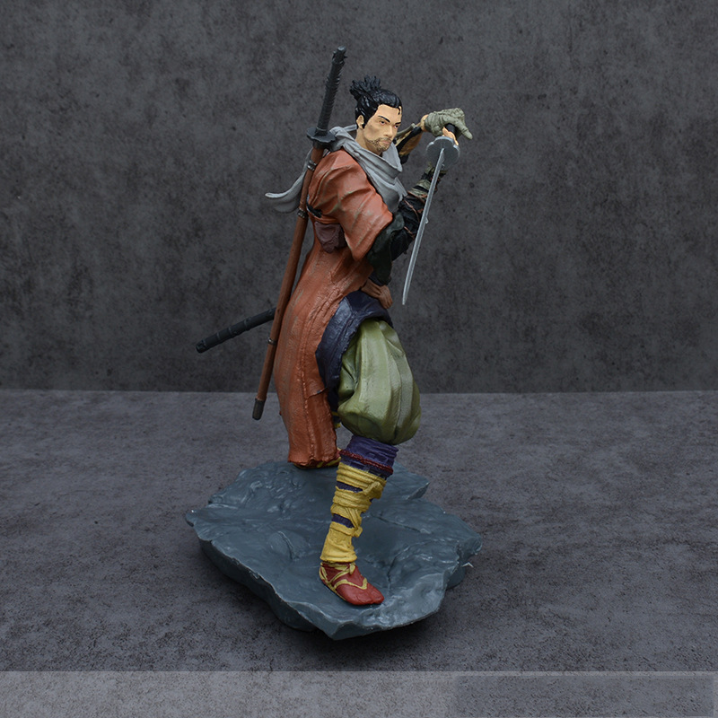 Sekiro Shadows Die Twice Wolf Statue Figure Collection Model Premium Game Character Toy Fans and Collectors