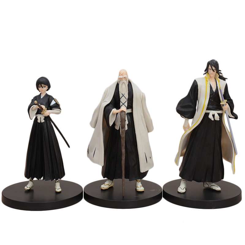 Bleach Kuchiki Rukia Byakuya Yamamoto Genryusai Statue Figure Collection Anime Model Toy Premium Fans and Collectors
