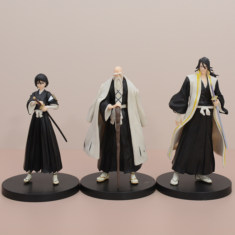 Bleach Kuchiki Rukia Byakuya Yamamoto Genryusai Statue Figure Collection Anime Model Toy Premium Fans and Collectors
