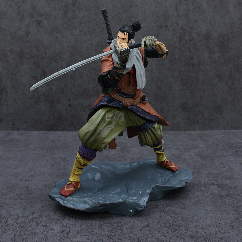 Sekiro Shadows Die Twice Wolf Statue Figure Collection Model Premium Game Character Toy Fans and Collectors