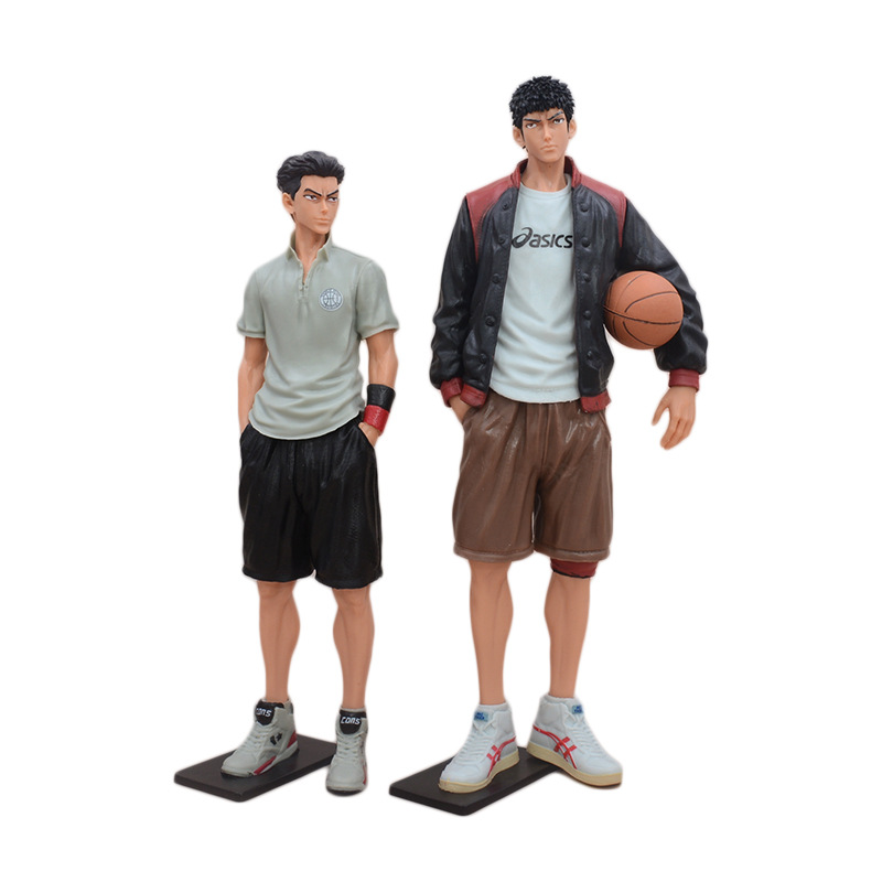 Slam Dunk Miyagi Ryota and Mitsui Hisashi Statue Figure Anime Basketball Collection Model Toy Fans