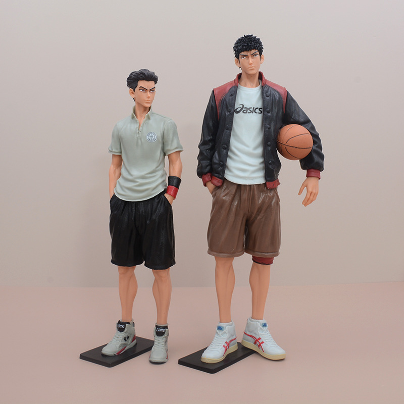 Slam Dunk Miyagi Ryota and Mitsui Hisashi Statue Figure Anime Basketball Collection Model Toy Fans