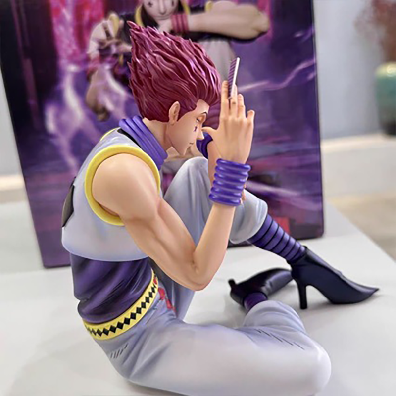 Hisoka Statue Figure Sitting Pose Hunter x Hunter Anime Collection Figurine Premium Character Toy Fans and Collectors