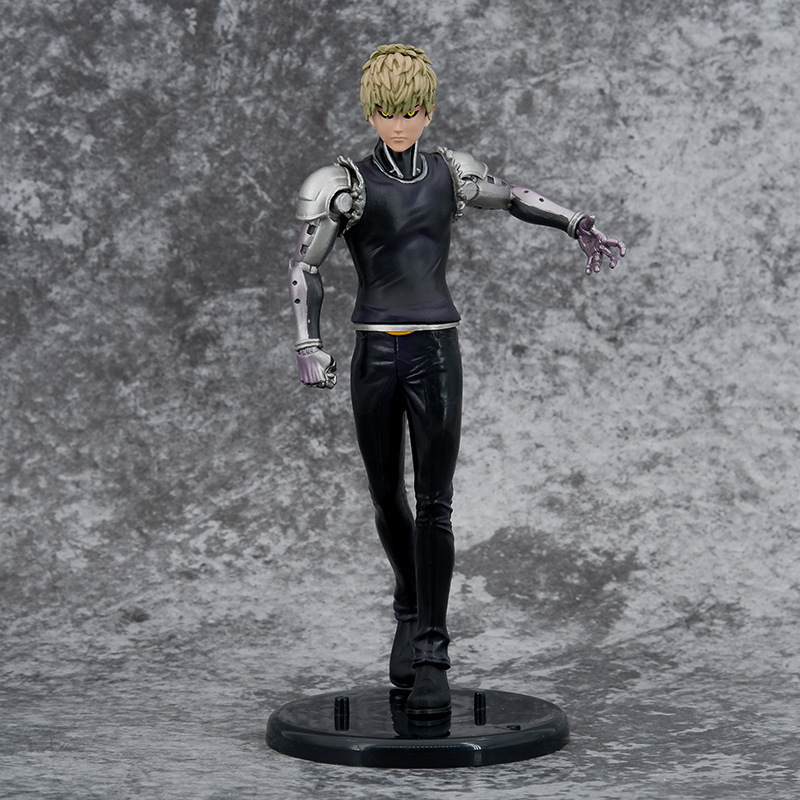 One Punch Man Genos Statue Figure Premium Anime Collection Detailed Cyborg Model Toy Fans and Collectors