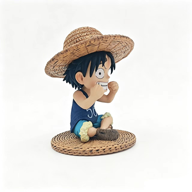 One Piece Luffy Child Statue Figure Q Version Cute Chibi Collection Toy Anime Model Fans and Collectors