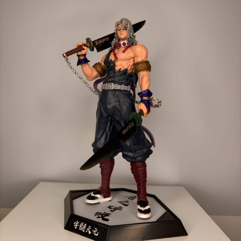 Demon Slayer Tengen Uzui Statue Figure Premium Anime Collection Detailed Model Toy Fans and Collectors