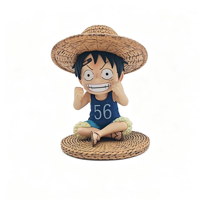 One Piece Luffy Child Statue Figure Q Version Cute Chibi Collection Toy Anime Model Fans and Collectors
