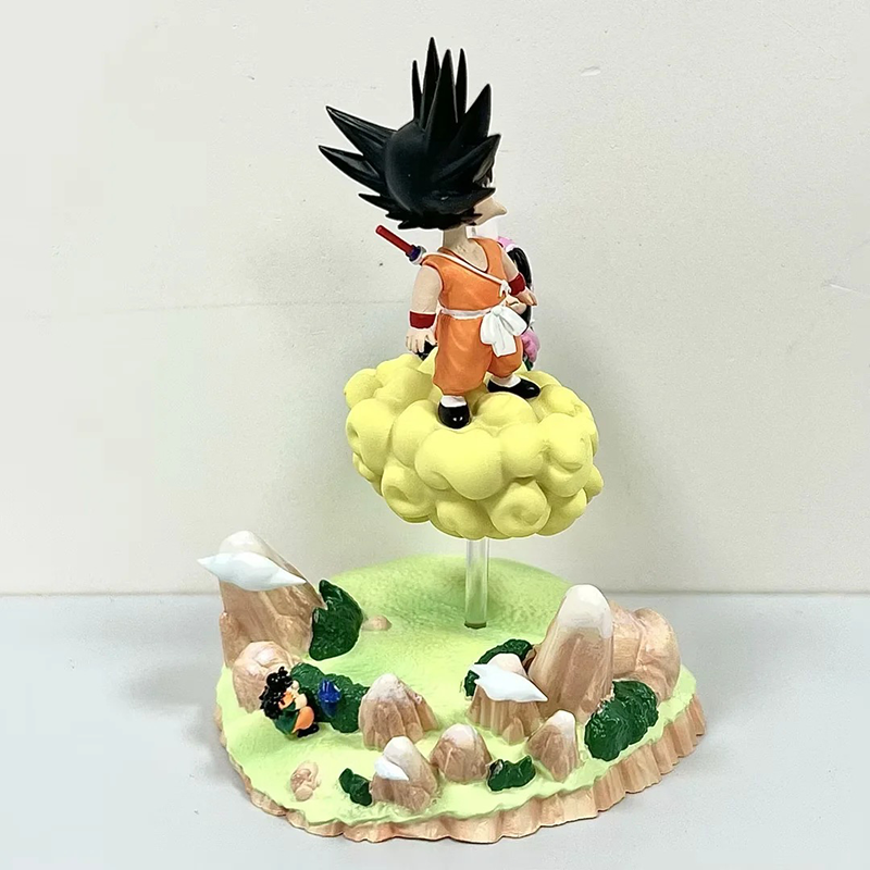 Dragon Ball Goku and Chi Chi Flying Nimbus Statue Figure Anime Collection Premium Model Toy Fans