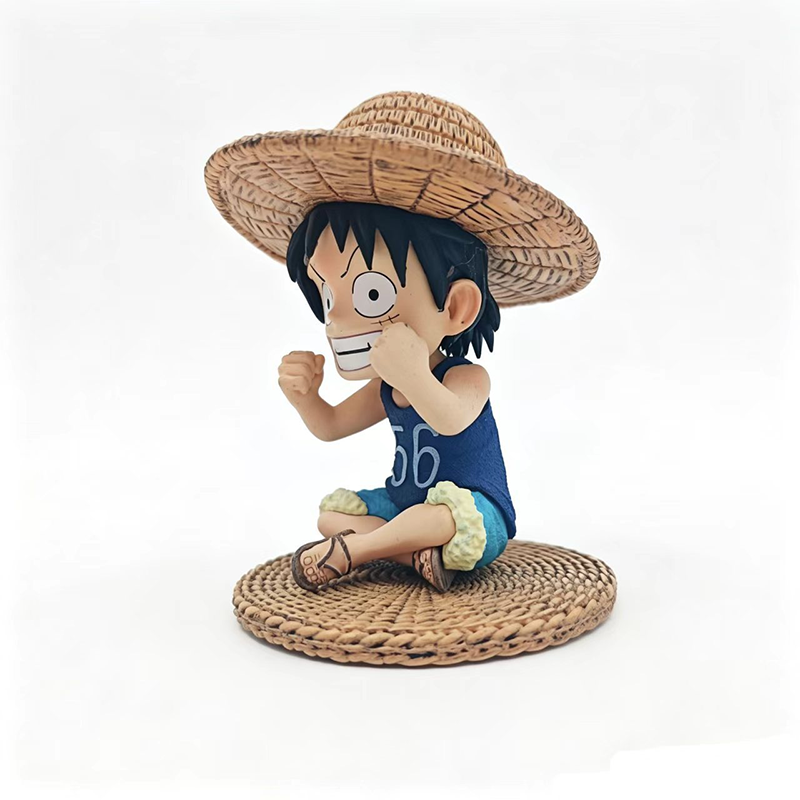 One Piece Luffy Child Statue Figure Q Version Cute Chibi Collection Toy Anime Model Fans and Collectors