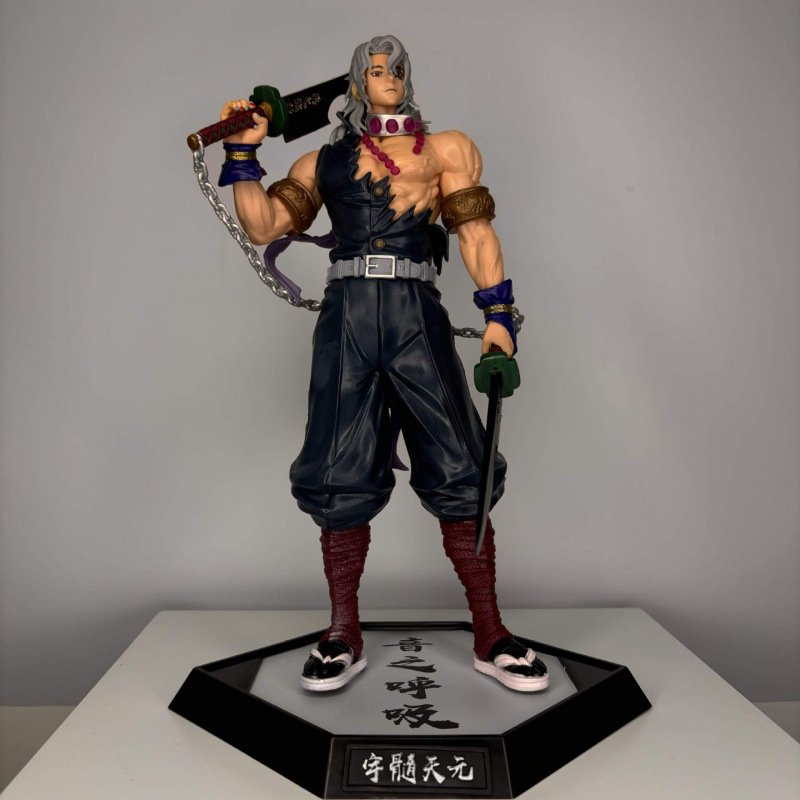 Demon Slayer Tengen Uzui Statue Figure Premium Anime Collection Detailed Model Toy Fans and Collectors