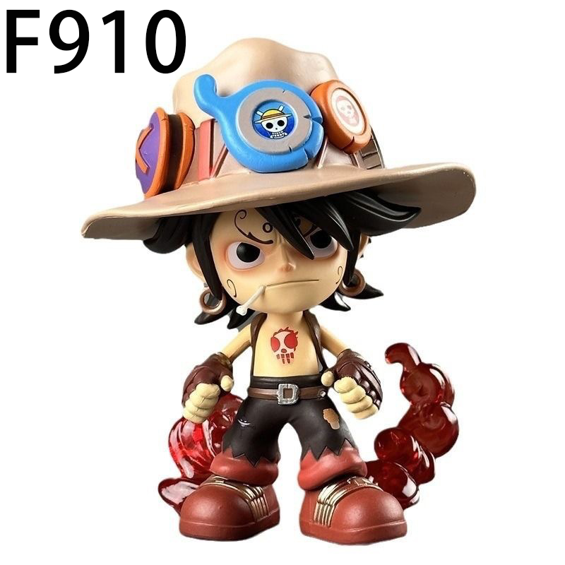 One Piece Luffy Zoro Nami Ace Chibi Statue Action Figure Collection Premium Anime Model Toy Fans Collectors Decoration